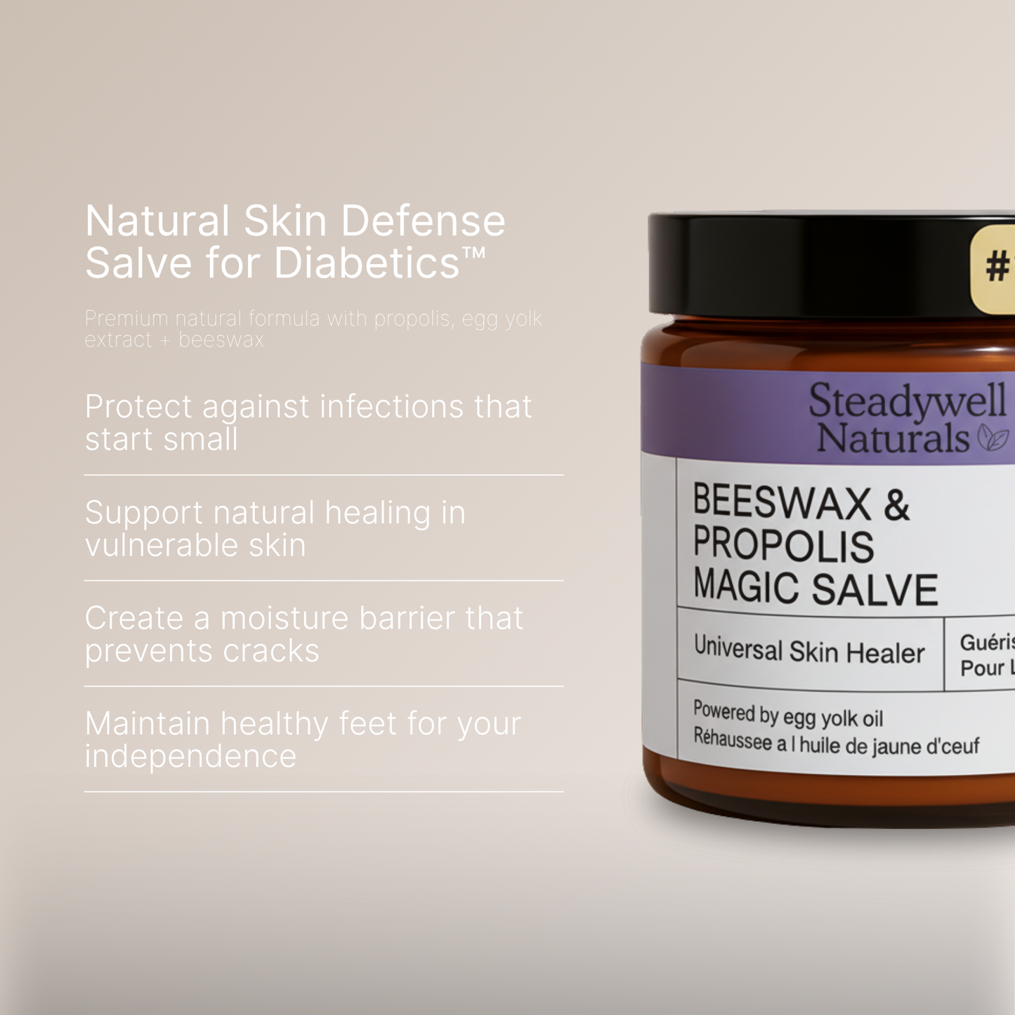 Natural Protection Salve for Diabetic Skin